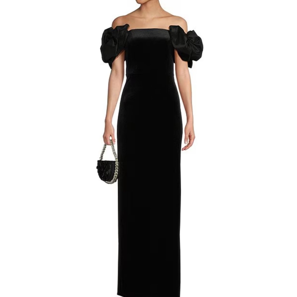 B Darlin Elegant Black Off The Shoulder Gown